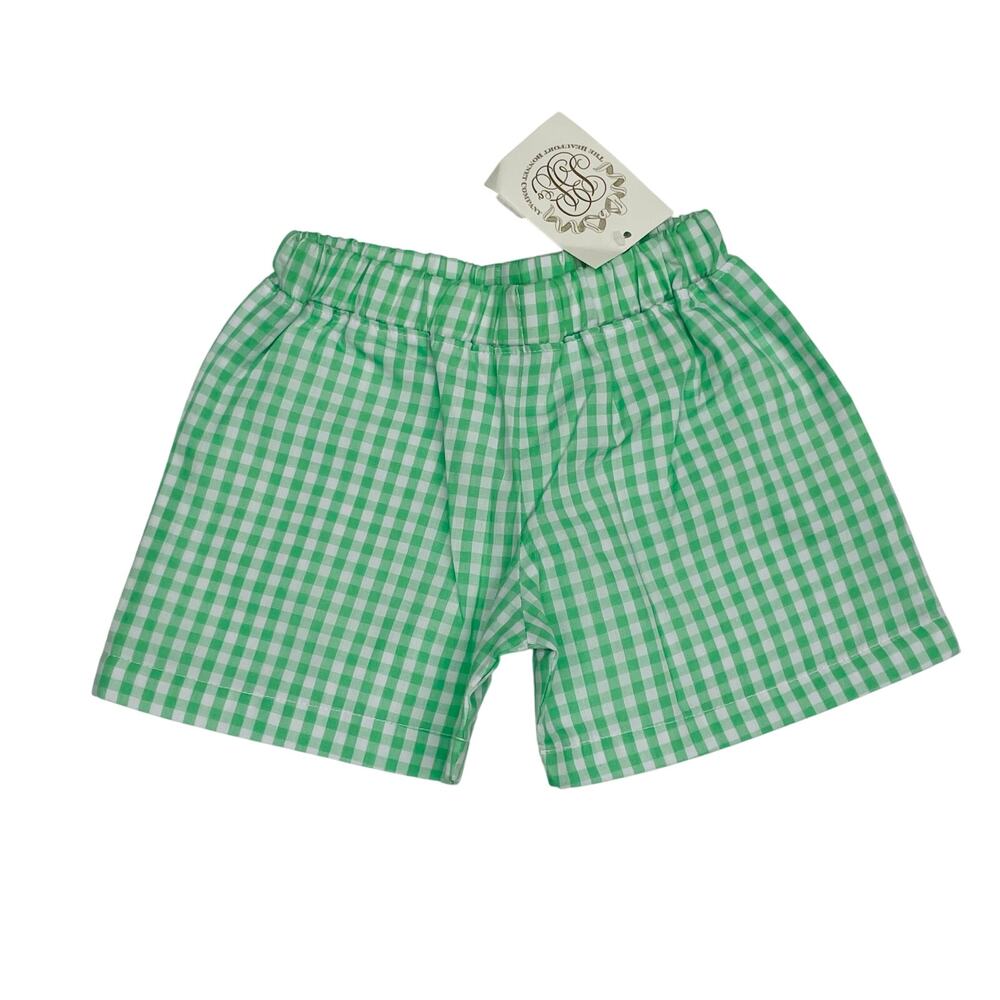 NWT TBBC 6-12M Shelton Shorts in Grafton Gingham Green